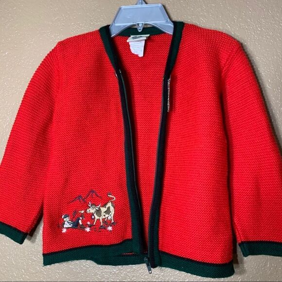 Usar Trachten wool blend red sweater - Picture 9 of 14